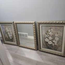 Mirror And Flowers Art Set