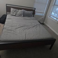 Queen Bed Frame+ Mattress- Great Condition 