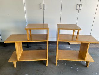 Vintage Mid Century End Table Shelf Units