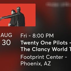 Twenty Øne Piløts Clancy Tour Ticket 