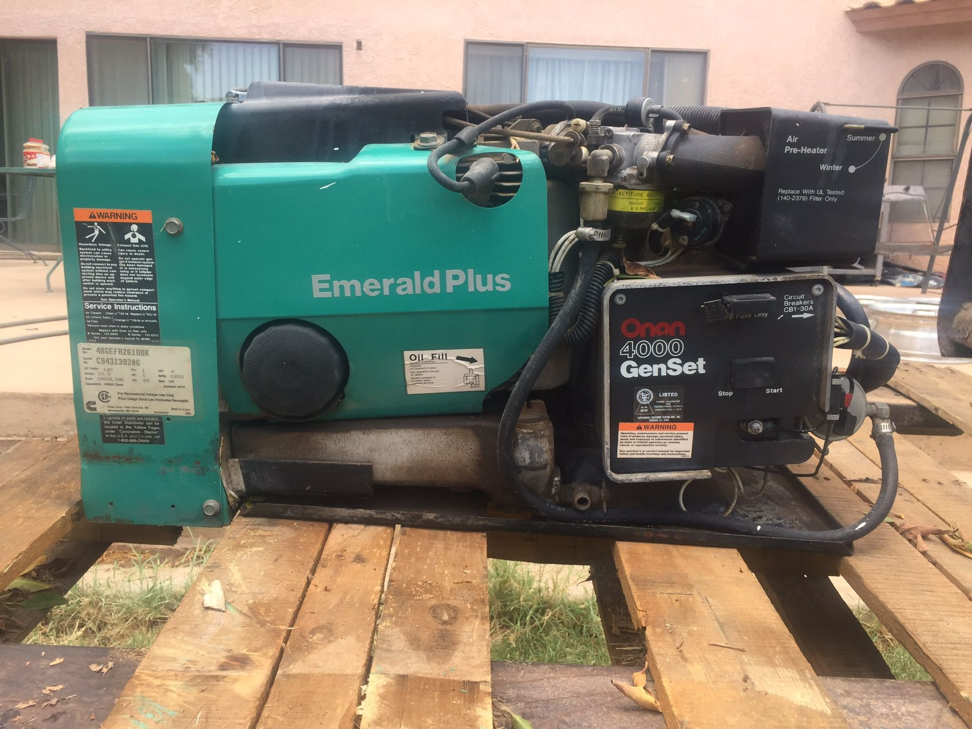 Onan Emerald Plus 4000 RV Generator