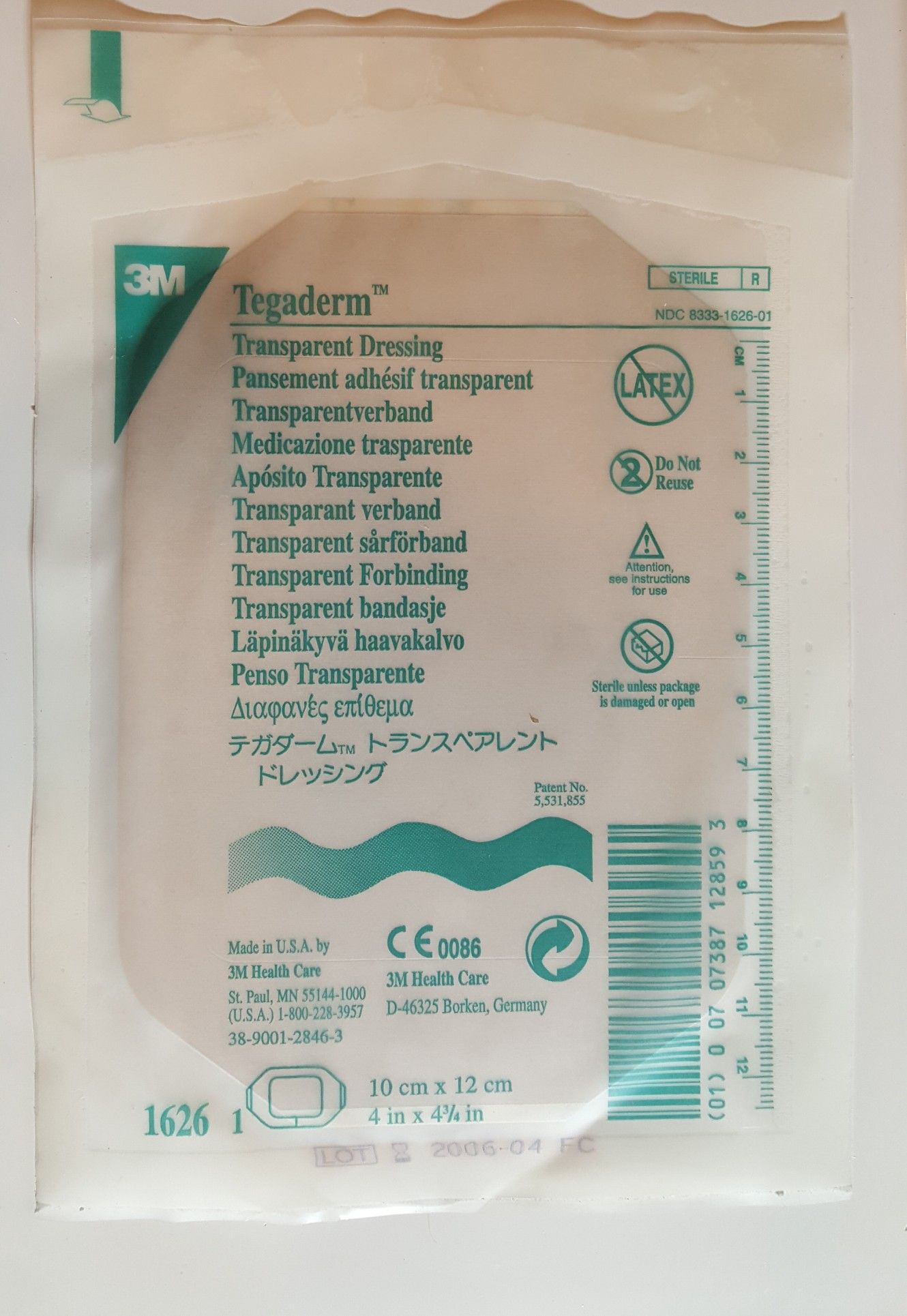 2x Tegaderm Film 1628 6"x 8" & 2x Tegaderm Film 1626 4"x 4 1/4"