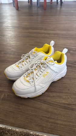 Almost new White & Yellow Fila shoes