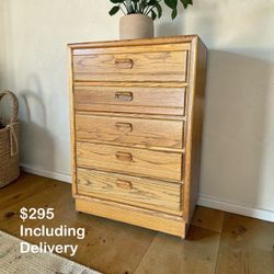 Danish Mid-Century Modern Style 5 Drawer Dresser – Free Delivery