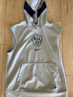 Nike Milwaukee brewers sleeveless hoodie.  Men’s medium.  Brand new!!!