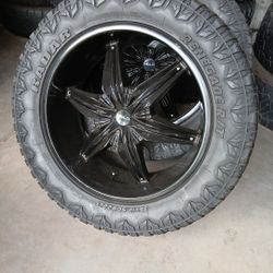 22x9 Rims 5 Lug 5x139 5x135 On Used 35 1250 22 