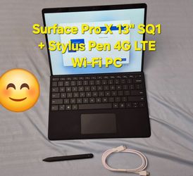 Microsoft Surface Pro X 13" 4G LTE PC Laptop Tablet Windows + Stylus Slim Pen SQ1 8GB RAM 128GB SSD Wi-Fi Touchscreen