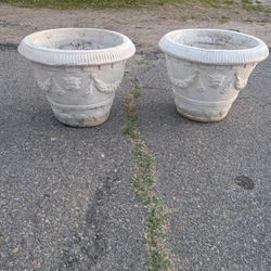 Large Concrete Garden Pots 