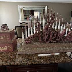 Elegant 18/sweet Sixteen Box And Candles