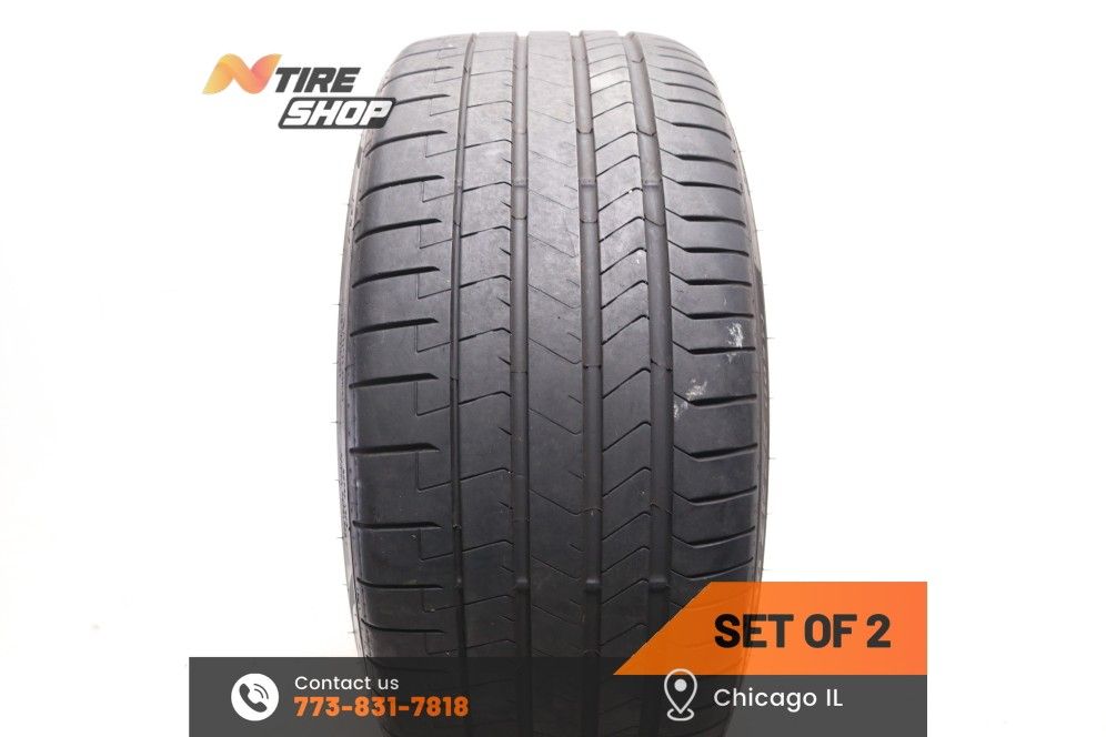Set of 2 Used 7/32 Summer 295/30ZR22 103Y Pirelli P Zero PZ4 ALP