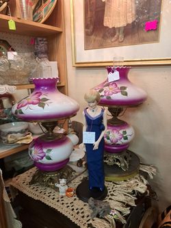 Vintage Antique Hurricane Lamps 