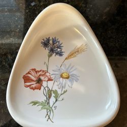 1968 Hand Painted Ceramic Trinket Dish