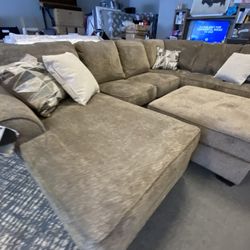 Ashley Light Brown Rustic Sectional. NOT GREY! 4 Pc 12ft Wide $1899