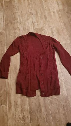 Maroon cardigan womens size large