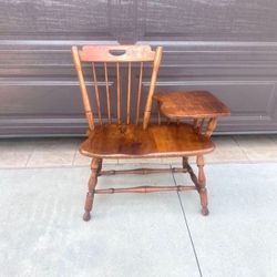 Vintage Solid Wood Gossip Chair For Sale!!