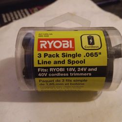 Ryobi 3 Pk .085 Line And Spool