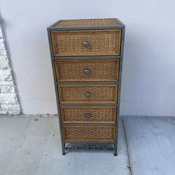 Beautiful Wicker Dresser Cabinet Wardrobe Closet Chest Cabinet Drawer Storage 