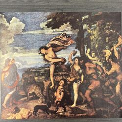 Original Vintage Fine Art Print 1930’s Printed TITIAN Italy, Bacchus and Ariadne Antique Collectible Italian Renaissance