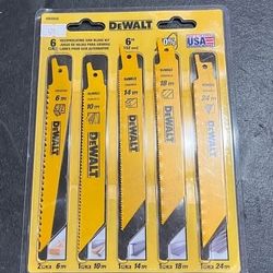 DEWALT Metal/Woodcutting Reciprocating Saw Blade Set (6-Piece)