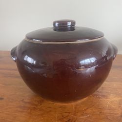 Vintage Brown Storage Jar