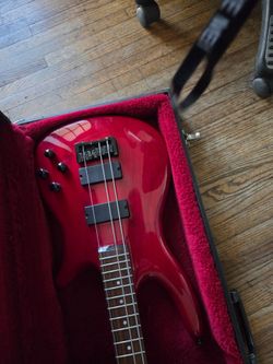 Ssd ns-94 cheery red 4 string bass guitar