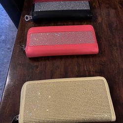 New Wallets With Crystal Bling .  5  Each. 3 Colors Available