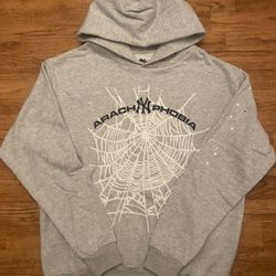 Ash Grey Arach NY Phobia Spider Hoodie