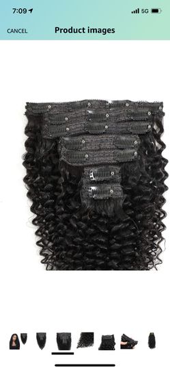 Human Hair Curly Clip Ins