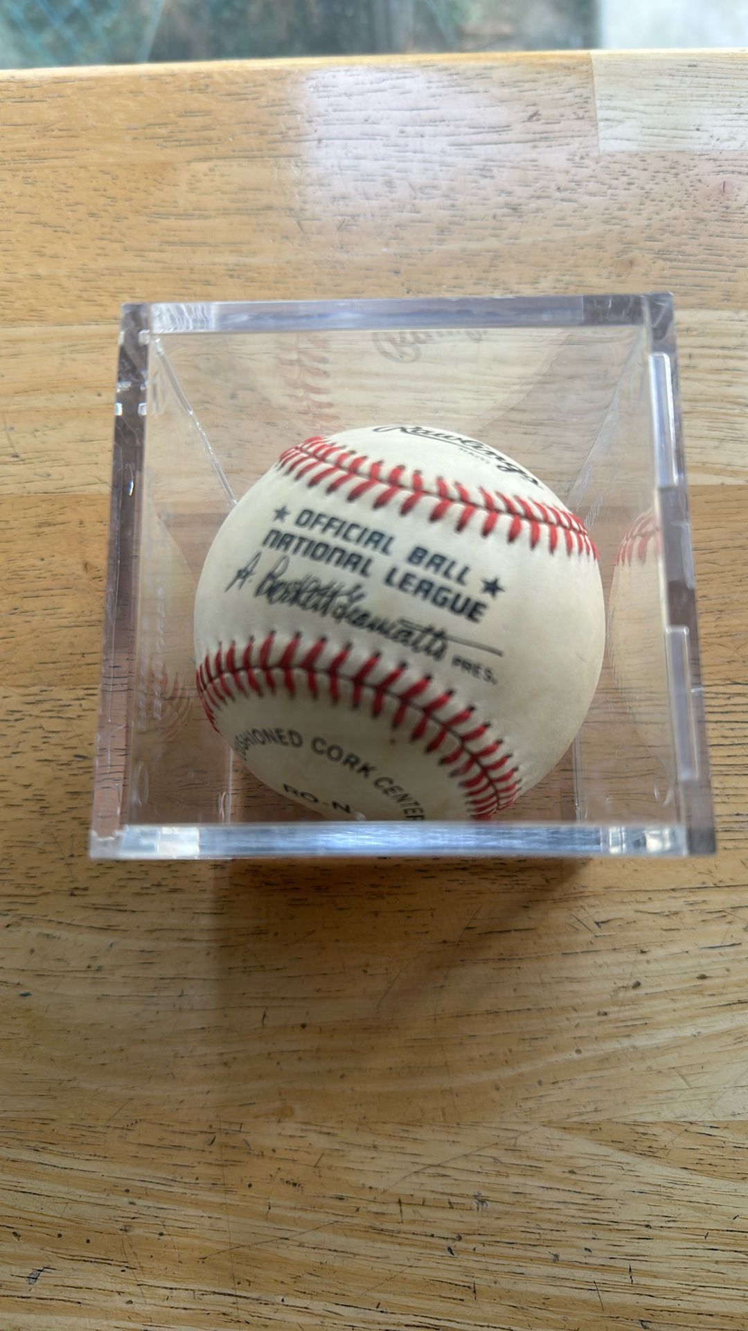 Official National League Baseball Signed By: Banks, Morgan, Bench & Mathews (All Hall of Famers)