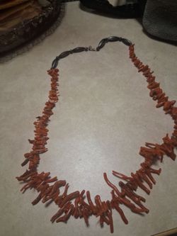 Branch Coral Necklace with Silver-Tone Clasp