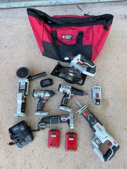 Porter Cable 20v tool kit w batteries charger and carrying case