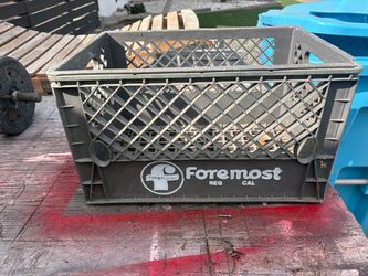 Foremost Dairy Milk Crate Gray Plastic