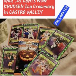 49ER. RAIDER. POKEMON CARDS ONLY  25 CENTS IN CASTRO VALLEY. KNUDSENS ICE CREAMERY