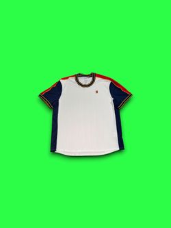 Nike Court Dri-Fit Tennis Shirt Mens XL Slim Fit Colorblock White Navy Red