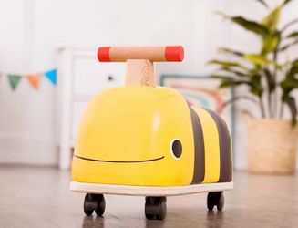 B. TOYS BOOM BUGGY WOODEN  BEE RIDE ONE TODDLER PUSH TOY