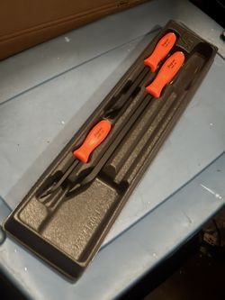 Snap On Tools  3 pc Striking Prybar Set Orange 8",12" & 18" 