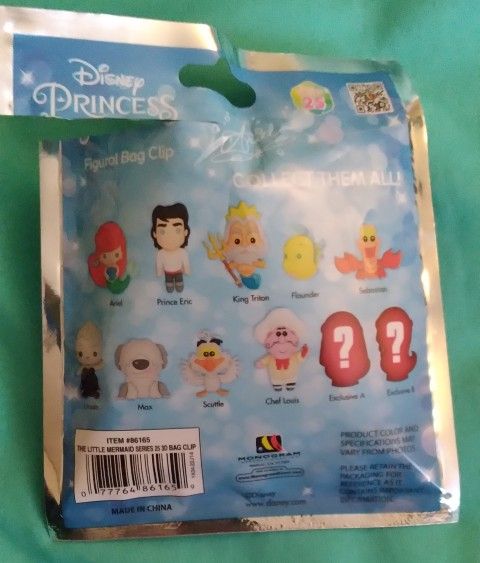 Disney Scuttle Figural Collectable New Bag Clip Keyring for Sale in