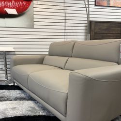 BEIGE LEATHER SOFA ON SALE 