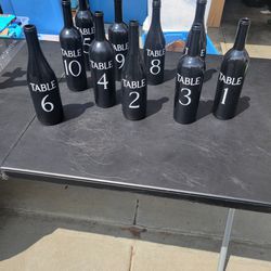 Wine Bottle Table Number Vase
