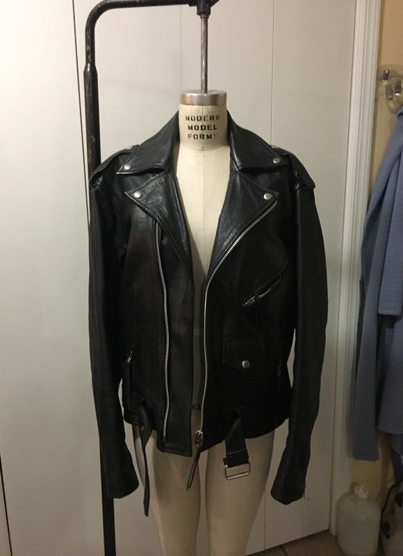 Leather motorcycle jacket women’s size medium