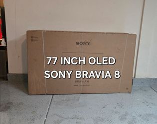 77 Inch Oled Sony Bravia 8 Smart TV 4K UHD with 120 Hz refresh rate. Brand new factory sealed.