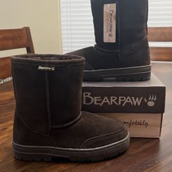 Girls Brown Bear paw Boots 4