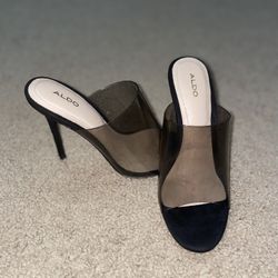 ALDO Open Toe Slip On Mule Heels