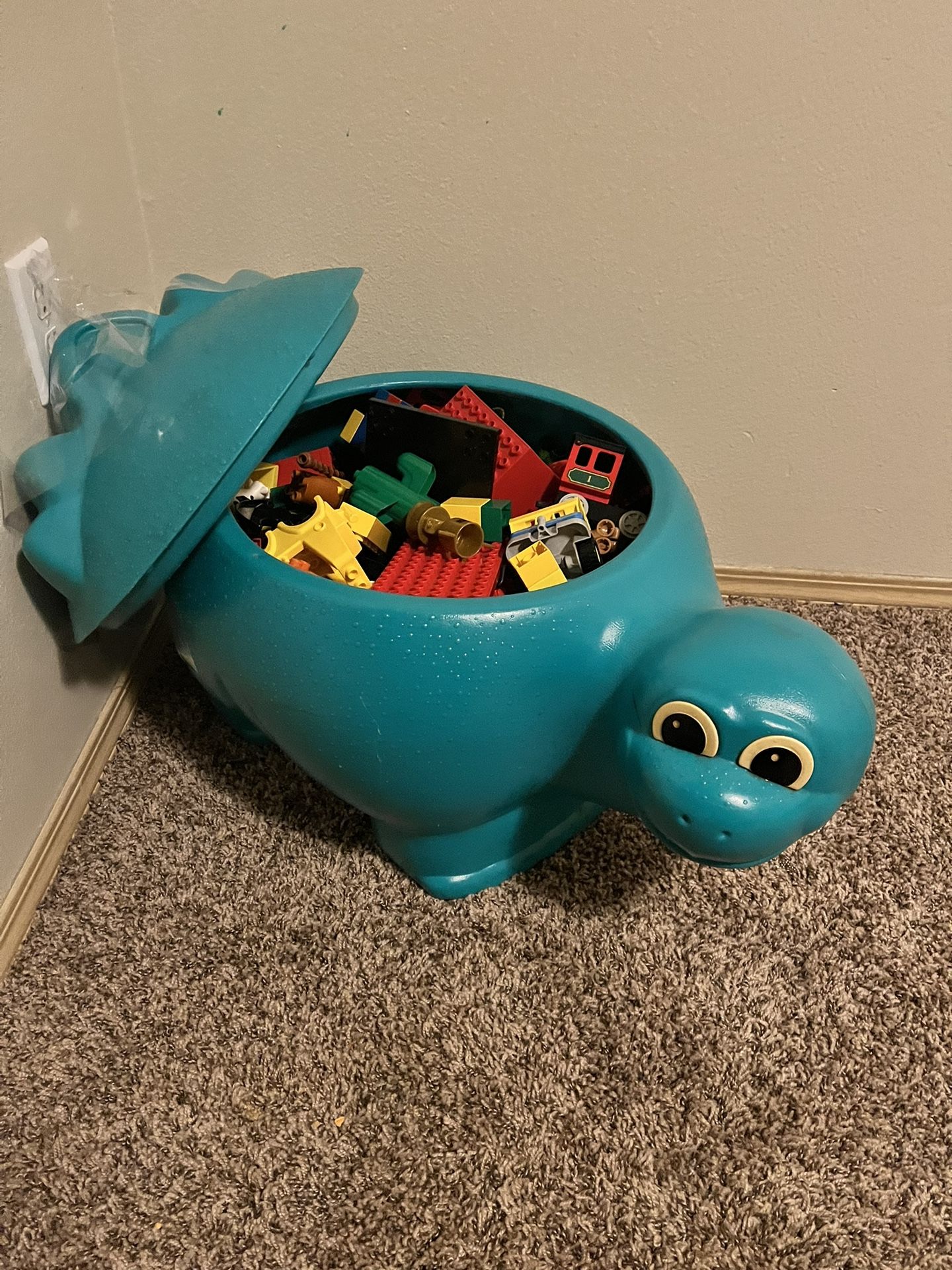 Big Dinosaur Toy Box Full Of Duplo Legos