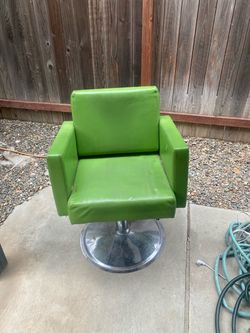 Vintage Green Vinyl Salon Styling Chair
