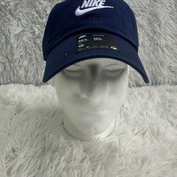 Nike Navy Blue Unisex Adjustable Cap with White Logo