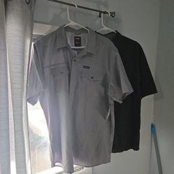 2 Wrangler Button Up Shirts XL