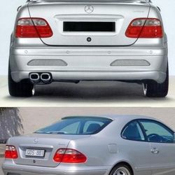 Spoiler MERCEDES BENZ W208 CLK  LRS REAR BUMPER COVER BODY KIT BODY KITS BODYKITS BODYKIT GROUND EFFECTS BUMPERS NEW