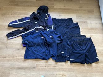 Fed Ex Lot Of 10 - Shirts, Shorts, Pants, Hat, And Stan Herman Fleece, Jacket