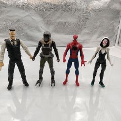 Marvel's (Retro Spiderman, Homecoming Vulture, Gwen & 2002 J Jonah Johnson) Lot